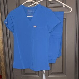 Figs Royal Blue Scrub Ensemble